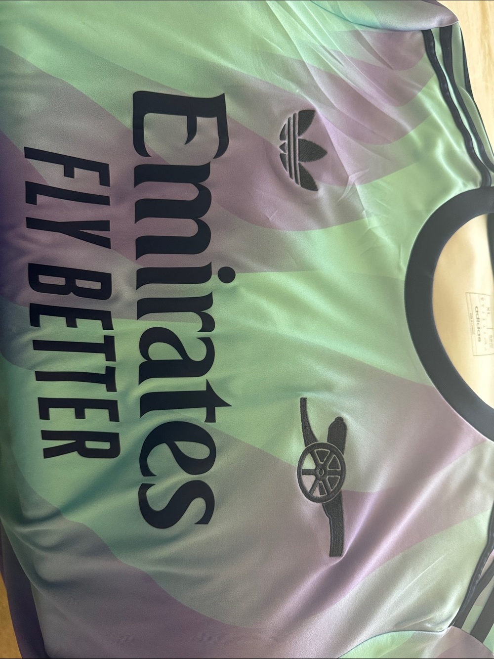 adidas Emirates Fly Better Arsenal Away Jersey - Teal & Purple - Picture 7 of 8